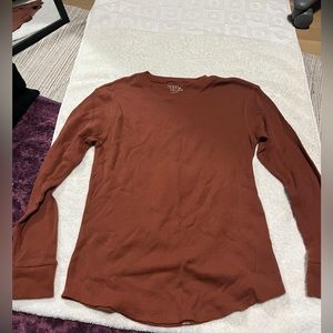 Basic dark orange long sleeve T